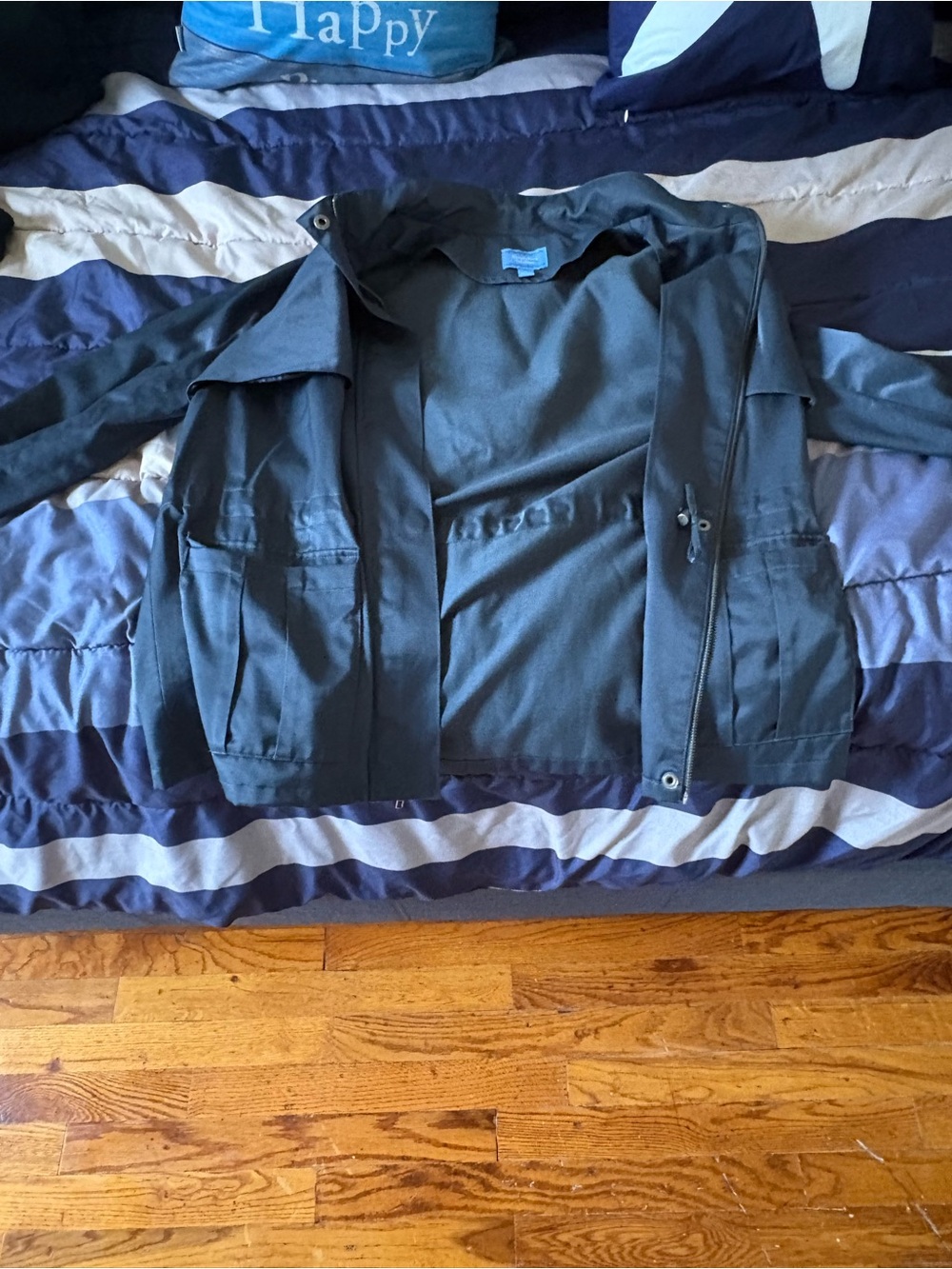 Simply Vera Vera Wang Navy Military-Style Field Jacket